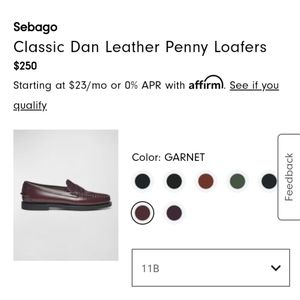 Sebago leather loafers